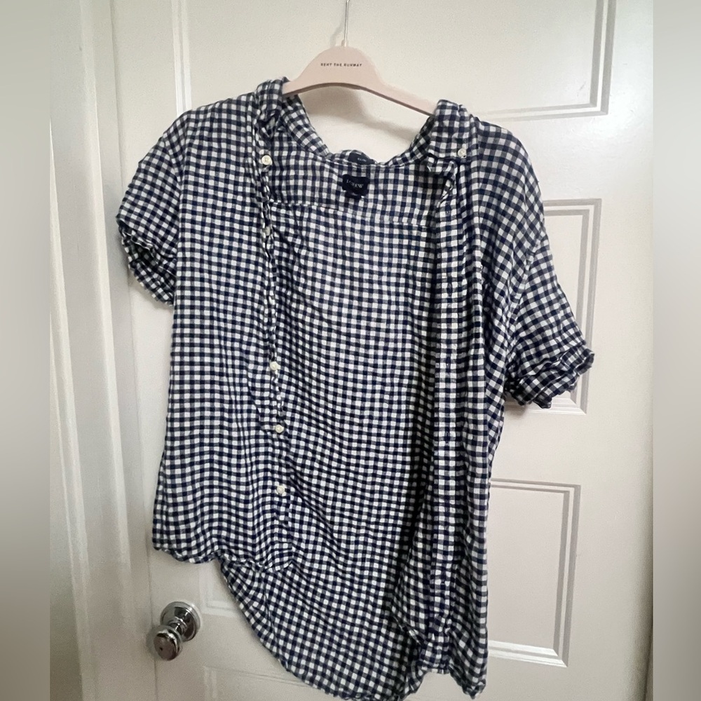 Men’s J. Crew Gingham Button Up Short Sleeve